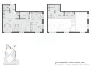 2-к квартира, вторичка, 101м2, 1/25 этаж