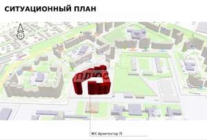 1-к квартира, строящийся дом, 38м2, 6/15 этаж