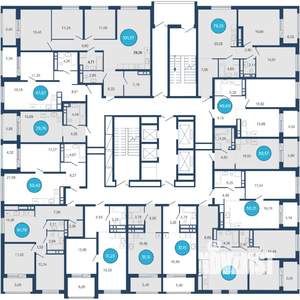 2-к квартира, вторичка, 71м2, 21/22 этаж