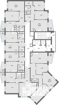 3-к квартира, строящийся дом, 70м2, 7/17 этаж