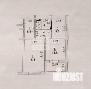 2-к квартира, вторичка, 52м2, 1/21 этаж