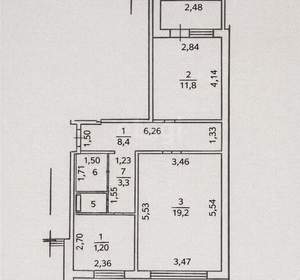 2-к квартира, вторичка, 54м2, 10/10 этаж