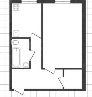1-к квартира, вторичка, 36м2, 1/10 этаж