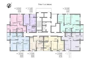 1-к квартира, строящийся дом, 41м2, 1/19 этаж