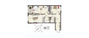 2-к квартира, вторичка, 60м2, 13/17 этаж