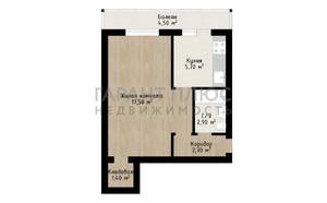 1-к квартира, вторичка, 35м2, 1/5 этаж