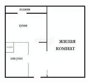 1-к квартира, вторичка, 41м2, 7/17 этаж