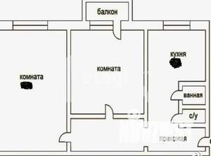 2-к квартира, вторичка, 43м2, 2/5 этаж