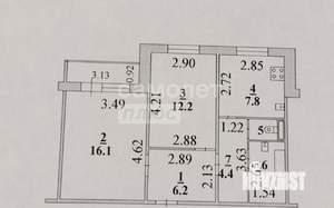 2-к квартира, вторичка, 52м2, 7/10 этаж