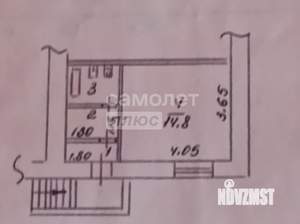 1-к квартира, вторичка, 21м2, 1/9 этаж