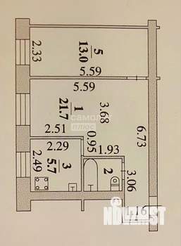 2-к квартира, вторичка, 43м2, 2/5 этаж