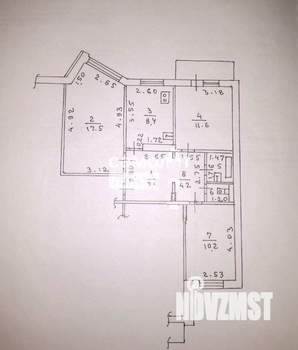 3-к квартира, вторичка, 64м2, 9/10 этаж