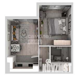 2-к квартира, вторичка, 45м2, 3/17 этаж