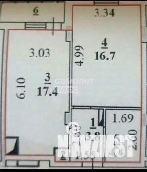 1-к квартира, вторичка, 47м2, 22/22 этаж
