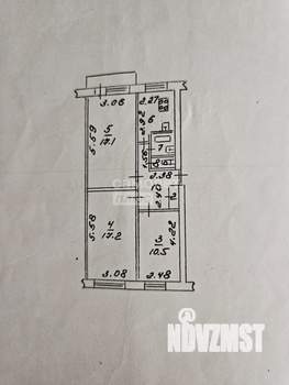 3-к квартира, вторичка, 61м2, 2/5 этаж