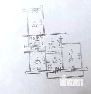 3-к квартира, вторичка, 65м2, 9/9 этаж