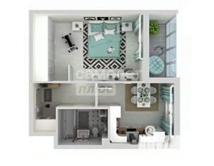 1-к квартира, вторичка, 42м2, 1/21 этаж