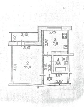 1-к квартира, вторичка, 33м2, 3/10 этаж