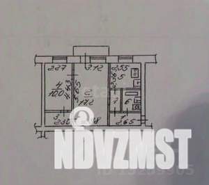 2-к квартира, вторичка, 43м2, 5/5 этаж
