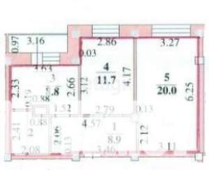 2-к квартира, вторичка, 54м2, 10/21 этаж
