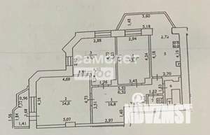 3-к квартира, вторичка, 93м2, 7/17 этаж