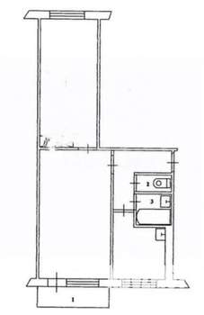 2-к квартира, вторичка, 44м2, 2/5 этаж