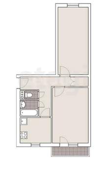 2-к квартира, вторичка, 47м2, 2/5 этаж