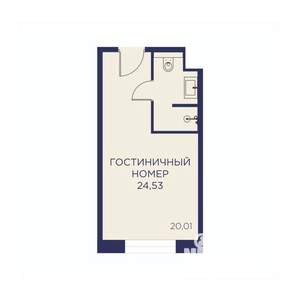 1-к квартира, вторичка, 25м2, 9/23 этаж