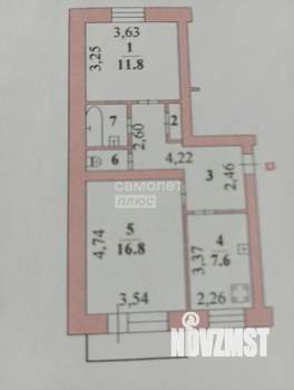 2-к квартира, вторичка, 51м2, 5/5 этаж