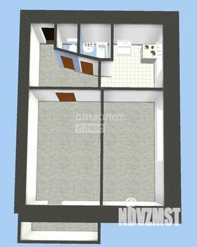2-к квартира, вторичка, 40м2, 4/5 этаж