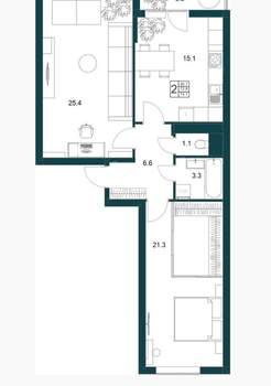 2-к квартира, вторичка, 75м2, 11/19 этаж