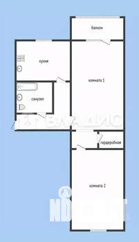 2-к квартира, вторичка, 44м2, 5/5 этаж