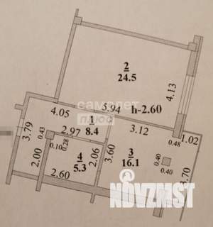 1-к квартира, вторичка, 54м2, 3/7 этаж
