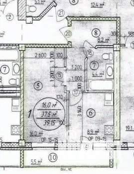 1-к квартира, вторичка, 40м2, 8/13 этаж
