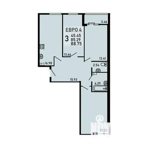 3-к квартира, вторичка, 89м2, 9/25 этаж