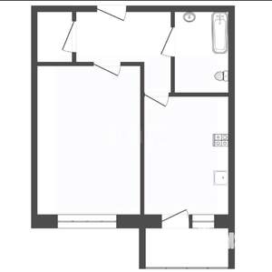 1-к квартира, вторичка, 36м2, 1/9 этаж