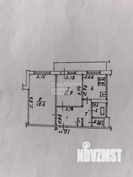 2-к квартира, вторичка, 52м2, 6/9 этаж