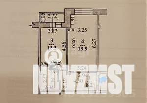 1-к квартира, вторичка, 45м2, 3/19 этаж
