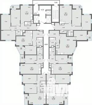 3-к квартира, строящийся дом, 68м2, 6/25 этаж