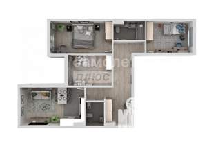 3-к квартира, вторичка, 86м2, 5/17 этаж