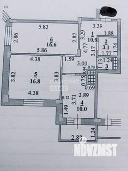 2-к квартира, вторичка, 59м2, 20/24 этаж