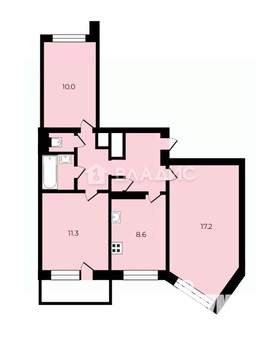 3-к квартира, вторичка, 63м2, 2/10 этаж