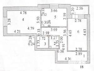 2-к квартира, вторичка, 59м2, 2/24 этаж