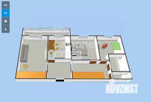 3-к квартира, вторичка, 65м2, 3/9 этаж