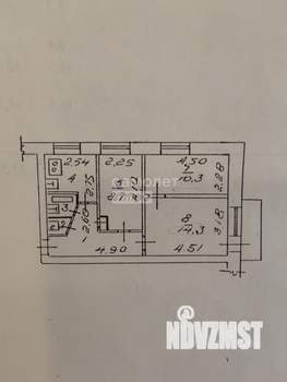 3-к квартира, вторичка, 51м2, 3/5 этаж