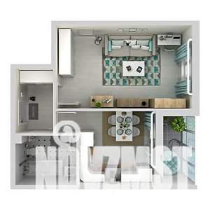 1-к квартира, строящийся дом, 39м2, 4/21 этаж