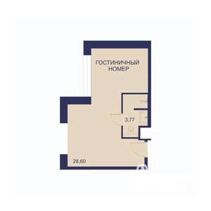 2-к квартира, вторичка, 44м2, 15/23 этаж