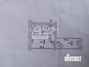 2-к квартира, вторичка, 43м2, 4/5 этаж