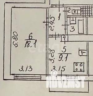 1-к квартира, вторичка, 36м2, 2/9 этаж