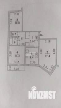 3-к квартира, вторичка, 62м2, 5/10 этаж